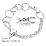 Load image into Gallery viewer, Sterling Silver Heart Bracelets for Women