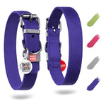 Load image into Gallery viewer, Purple Long Lasting Leather Dog Collar for Large Dogs 1520 in Neck x 1 in