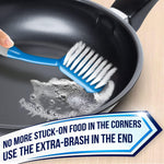 Load image into Gallery viewer, Dish Brush Set of 3 with Bottle Water Brush Dish Scrub Blue Dishwasher Safe