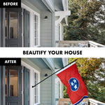 Load image into Gallery viewer, Combo Pack 5 Ft Tangle Free Aluminum Spinning Flagpole Black Tennessee State