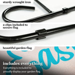Load image into Gallery viewer, Combo Pack Garden Flag Stand Black 36x16 in and Garden Flag 12x18 in Easter