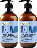 Load image into Gallery viewer, Hard Water Shampoo and Conditioner Set 16 Fl Oz Set of 2 Sulfate Free and Paraben Free Chelating Action Moisturizing Professional Formula for Women and Men Hydrating Swim Safe Formula