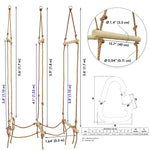 Load image into Gallery viewer, Rickety Bridge Rope Ladder Ninja Slack line Accessories Backyard Obstacle Course Accessories for Ninja Warrior Training Rope Bridge Skip for Kids