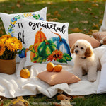 Load image into Gallery viewer, Fall Decoration Pumpkin Thankful Waterproof Throw Pillow Covers 18 x 18 In Set of 4, Beautiful Cushion Covers for Autumn Thanksgiving Sofa Couch Decoration