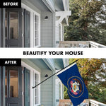 Load image into Gallery viewer, Combo Pack: 6 Feet Tangle Free Spinning Flagpole (Black) Utah UT State Flag 3x5 ft Printed 150D Brass Grommets (Flag Included) Aluminum Flag Pole
