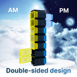 Load image into Gallery viewer, Extra Large Weekly Pill Organizer 2 Times a Day XL Pill Case Am Pm Yellow Blue