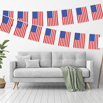 Load image into Gallery viewer, G128 American USA Bunting Banner Flag 8.2 x 5.5 Inch, Full String 33 Feet Printed 150D Polyester, Decorations For Bar, School, Festival Events Celebration