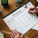 Load image into Gallery viewer, Desk Calendar 2024 17x12 Wall Calendar Thick Paper & Notes Section Runs from December 2023 December 2024 (Black)