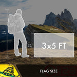 Load image into Gallery viewer, Gadsden Don't Tread On Me Flag 3x5 Ft Double Sided Embroidered 210D Polyester
