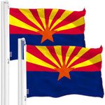 Load image into Gallery viewer, Arizona AZ State Flag 3x5 Ft 2Pack 150D Printed Polyester By G128