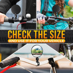 Load image into Gallery viewer, Bike Mirror Handlebar Mount 2 Pcs Bicycle Mirrors for Handlebars Clear & 360° Adjustable View Secure Damage Resistant for Mountain BMX & City Bikes