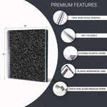 Load image into Gallery viewer, Aesthetic Planner Academic Year July 2024 June 2025 8.5 x11 with Weekly and Monthly Calendar pages Daily Planner for Office Teacher Student Work (Black)
