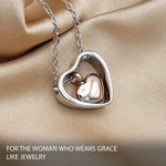 Load image into Gallery viewer, Gift Ready Heart Necklace – Elegant Stainless Steel Double Heart Pendant for Women Birthday Anniversary & Christmas Jewelry in Box