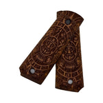 Load image into Gallery viewer, Aztec Calendar Design 1911 Wooden Pistol Grips Ambi Safety Cut for 1911 Full