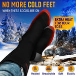 Load image into Gallery viewer, Heated Socks for Men Women L Size Rechargeable Electric Battery Thermal Hunting Fishing Camping Skiing Cycling Running Washable Ergonomical with 4 Temp Modes 5V 5000mA