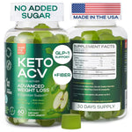 Load image into Gallery viewer, Apple Cider Vinegar Gummies 1000 Mg 1 Pack Keto ACV Gummies for Weight Loss Belly Fat Craving Control ACV Beet FOS Fiber for Gut Digestion Health Less Bloating Sugar Free