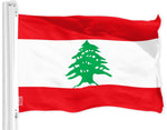 Load image into Gallery viewer, G128 Combo Pack: American USA Flag 3x5 Ft & Lebanon Lebanese Flag 3x5 Ft, Both Printed 150D Polyester, Indoor/Outdoor, Brass Grommets
