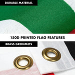 Load image into Gallery viewer, Flag Pole 6FT Silver Tangle Free and Iraq Flag 3x5 Ft Combo Printed 150D