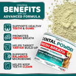 Load image into Gallery viewer, Dog Dental Powder Breath Freshener Dog Teeth Cleaning Powder Tartar and Plaque Off Remover for Dogs Probiotics Multivitamin Blend Pet Oral Care Vitamins and Supplements All Breeds & Sizes