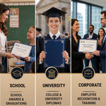 Load image into Gallery viewer, 30 Pack Single Sided Certificate Holders 8.5x11 Blue Award Certificate Folders with Silver Foil Border Cardstock Covers Letter Size Graduation Certificate Sleeves Protective Diploma Holders Bulk