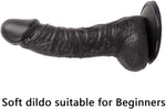 Load image into Gallery viewer, Realistic Dildo Lifelike HandsFree Play Strong Suction Cup Waterproof 8 Black