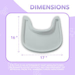 Load image into Gallery viewer, High Chair Tray Glossy Gray Compatible with Stokke Trip Trap Chair Ergonomic Curved Design BPA Free Easy to Assemble