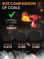 Load image into Gallery viewer, Quick Light Hookah Charcoal Tablets Pack of 200 Premium Quality Incense