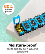 Load image into Gallery viewer, Pill Organizer AM PM Yellow Blue