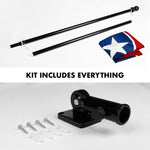 Load image into Gallery viewer, Combo Pack 5 Ft Tangle Free Aluminum Spinning Flagpole Black Tennessee State