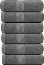 Load image into Gallery viewer, Luxury Hand Towels for Bathroom Hotel Kitchen 16x30 In Set Set of 6 Dark Gray