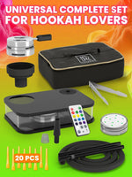 Load image into Gallery viewer, Black Hookah Set Premium Portable Hookah Set With Everything And Travel Bag