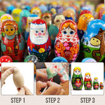 Load image into Gallery viewer, Blank Nesting Dolls Lot of 5 Sets by 4 pcs Blank Matryoshka Dolls for DIY Ideas