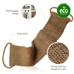 Load image into Gallery viewer, Natural Back Scrubber for Shower for Men and Women Set of 2 Hemp Exfoliating Body Scrubbers Long Back Washer Sleeve & Bath Scrub Mitten for Deep Cleaning & Skin Relax