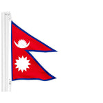 Load image into Gallery viewer, G128 Combo Pack: American USA Flag 3x5 Ft & Nepal Flag 3x5 Ft, Both Printed 150D Polyester, Indoor/Outdoor, Brass Grommets