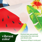 Load image into Gallery viewer, Garden Flag Set Seasonal Gnomes 12x18 4 pieces Blockout Fabric