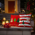 Load image into Gallery viewer, Christmas Decoration Elegant Pine Spruce Waterproof Throw Pillow 18 x 18 in Set of 4, Beautiful Cushion Covers for Christmas Sofa Couch Decoration, Pillow Insert Included