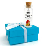 Load image into Gallery viewer, Tiny Magical Message in a Bottle Gift Idea Classy Inspirational Gifts for Him and Her Unique Presents for Women and Men (Colorful House New Home New Adventures New Memories in Wooden Frame)
