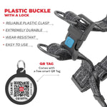 Load image into Gallery viewer, Grey Cotton Dog Harness Soft Eco Friendly Adjustable for Large Dogs L Size