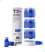 Load image into Gallery viewer, T2 Hair Loss Leave In Vials for Weak and Fine Hair (12 vials x 0.27 fl oz) Natural Hair Growth Oil Scalp Treatment for Women and Men Intensive Root Strengthening Treatment with Peppermint Rosemary and Castor Oil by