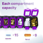 Load image into Gallery viewer, Weekly Pill Organizer 2 Times A Day Airtight Pill Box 7 Day Am Pm Vitamin