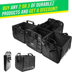 Load image into Gallery viewer, Trunk Organizer with Covering Net Attachable Non Slip Pads and Stainless Hooks Black