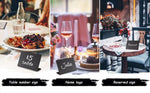 Load image into Gallery viewer, 10 Pack Mini Chalkboard Signs for Food 3x4 inch Party Buffet Tables Wedding Bakery Small Chalkboard Signs Mini Chalkboard Signs for Food Chalkboard Buffet Signs Table Sign Chalkboard