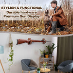 Load image into Gallery viewer, Gun Rack Wall Mount Wenge Hold Up Displays Horizontal Gun Rack and Shotgun