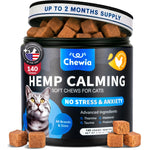 Load image into Gallery viewer, Cat Calming Treats Hemp Calming Care for Cats Cat Melatonin Soft Chews with Hemp Seed Oil and Probiotics Cat Anxiety Relief Storms, Travel, Grooming, Separation Calming Chews for Cats