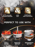 Load image into Gallery viewer, New 26 mm Hookah Charcoal Hookah Coals for Hookah Coconut – XL Pack 80 Count & 1.2 KG (2.6 lbs) – Premium Quality – 100% Natural Coconut Hookah Charcoal Cubes – NOT Quick Light