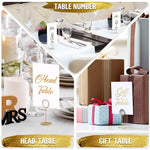 Load image into Gallery viewer, Gold Table Numbers 1 30 for Wedding Reception Gold Foil Table Number Cards 4x6 Inch with Head & Gift Table Restaurant Table Numbers Wedding Numbers for Tables Card Stock Wedding Table Numbers