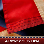 Load image into Gallery viewer, 2 Pack: American USA TeaStained Flag 2x3 Ft ToughWeave Pro Series Pole Sleeve Embroidered 420D Polyester Embroidered Stars