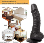 Load image into Gallery viewer, Realistic Dildo Lifelike HandsFree Play Strong Suction Cup Waterproof 8 Black