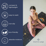 Load image into Gallery viewer, 1.5mm Foldable Fitness Exercise Mat with Bag 72x24 inch 2.6 lbs Lightweight Compact & Eco Friendly Non Slip & Washable For All Types of Yoga