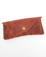 Load image into Gallery viewer, Leather Eyeglass Case Glasses Case Sunglass Case Genuine Leather Eyeglasses Case with Snap Closure